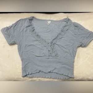 Blue crop top size medium